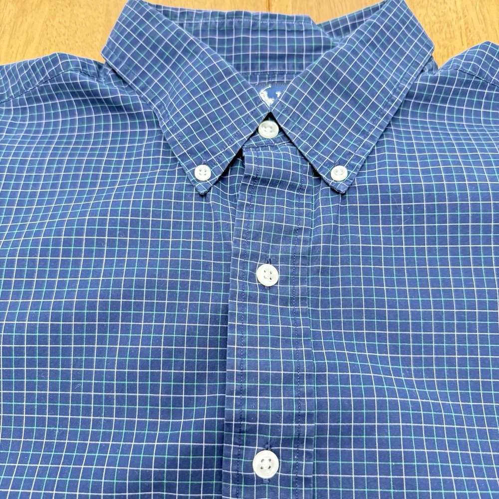 Ralph Lauren Blake shirt men's XL navy plaid long sleeve button down preppy